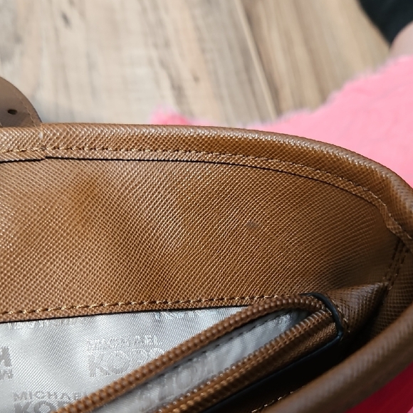 Michael Kors Women's Nylon Red and Tan Travel Tote - Picture 8 of 16